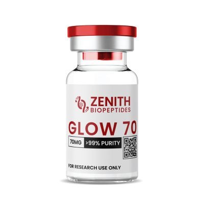Glow 70 research peptide blend vial by Zenith